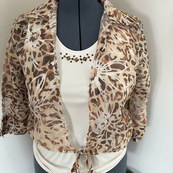 Alfred Dunner Safari Dress Top Size 8 - Picture 2 of 6